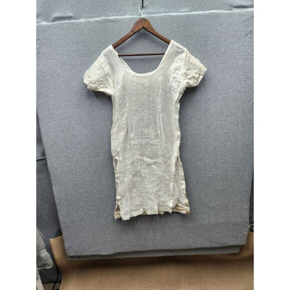 White Embroidered Cap Sleeve Kurta Tunic Dress - Picture 3 of 3